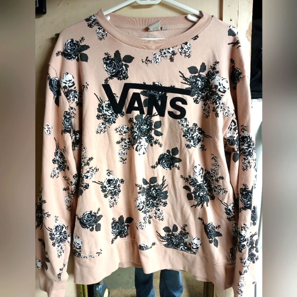 Vans Women's Size Small Floral Pattern Sweatshirt